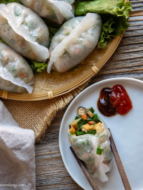 dumpling aux légumes en cristal